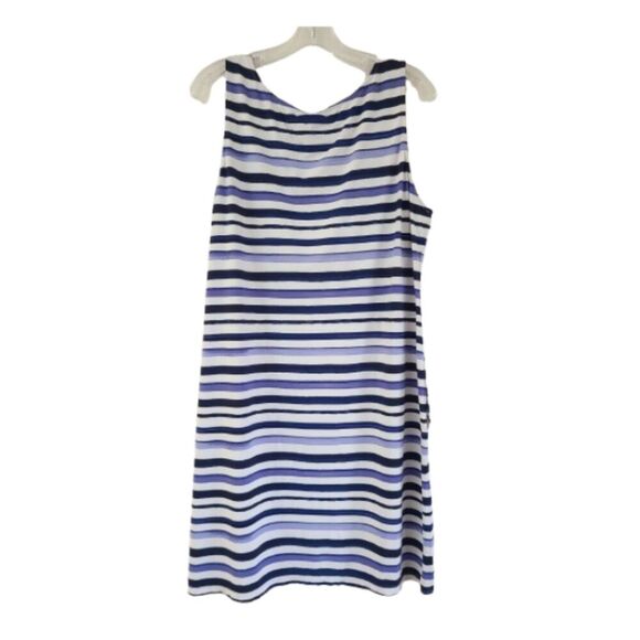 Tommy Bahama XL Striped Dress Pockets Stretchy Beachy Resort Swim Cover Nautical - Picture 8 of 8
